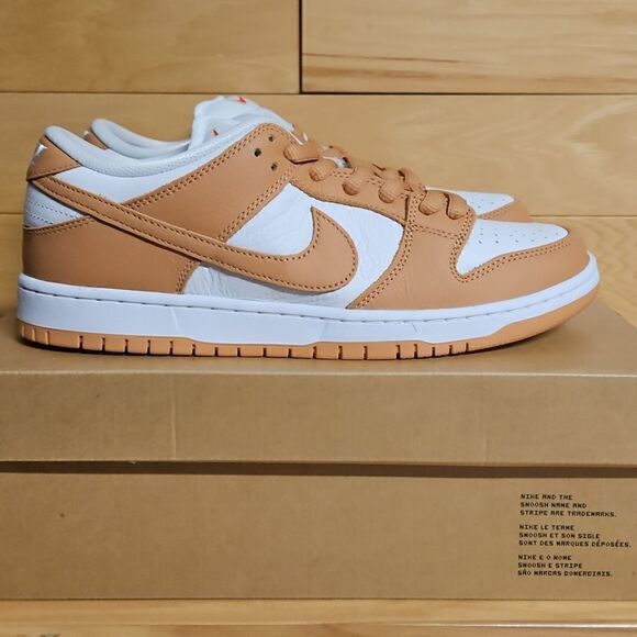 Nike SB Dunk Low Pro ISO Size 10 Light Cognac White Shoe Sneaker DM8998-200 - Picture 11 of 11